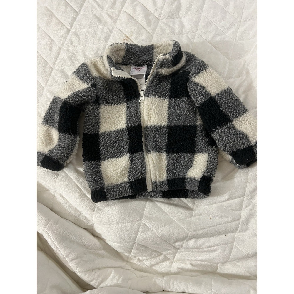 Ricky's Ltd 12m Buffalo Plaid Fuzzy Jacket
